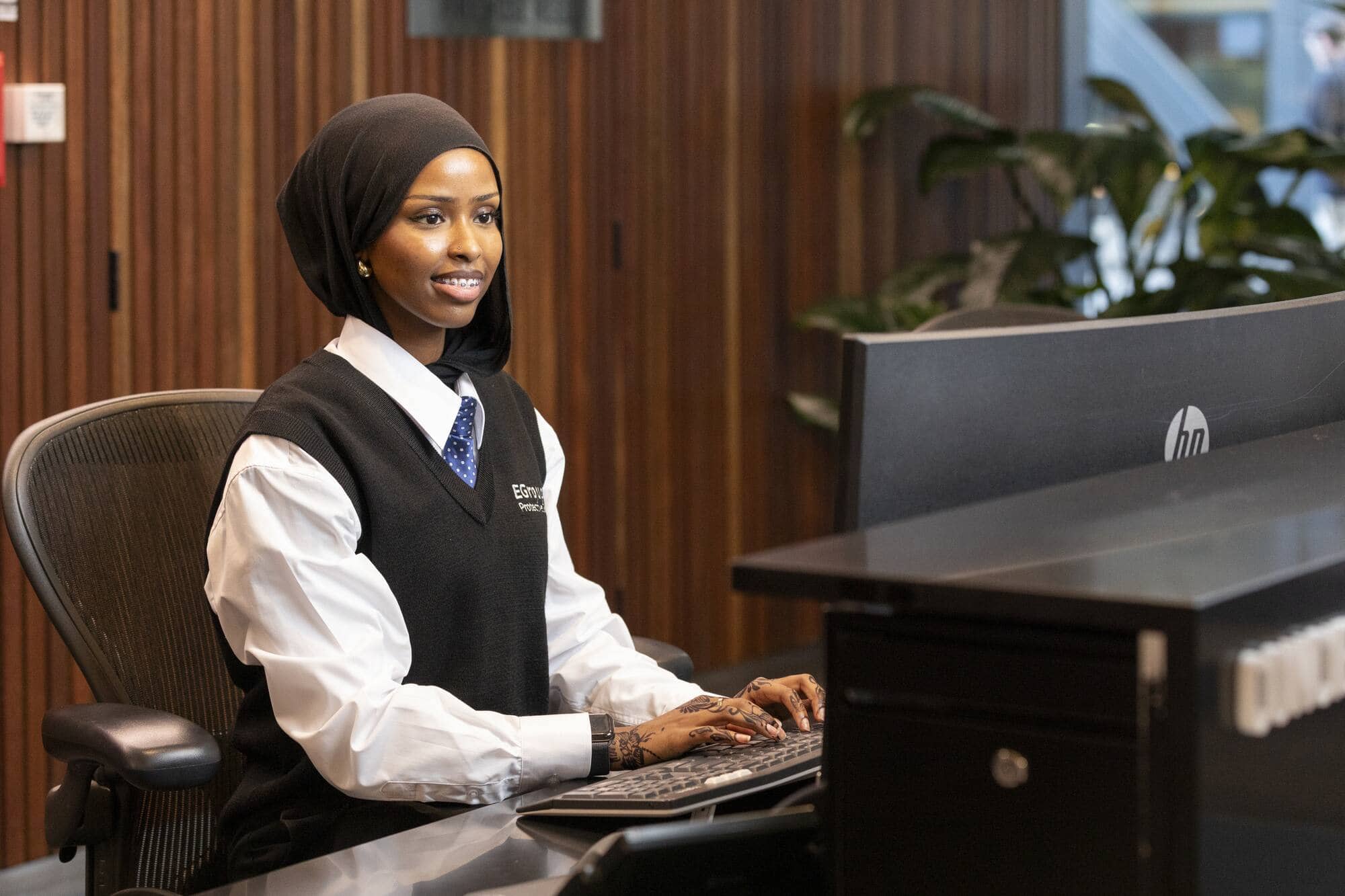 Help desk team coordinating facilities management support