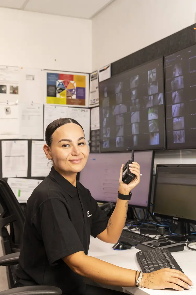 Security operations team monitoring systems and incidents using technology